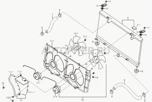Радиатор системы охлаждения двигателя B1301100