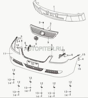 Демпфер переднего бампера SOLANO