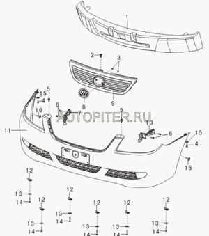 Решетка радиатора СОЛАНО