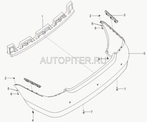 Бампер задний
