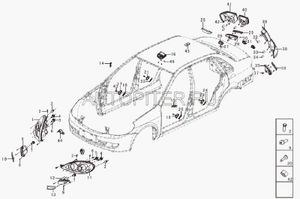 Уплотнитель фары противотуманной левой l4116102 Lifan