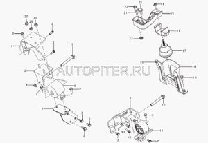 Кронштейн соединительный задний BREEZ LAL1001230 lal1001230 Lifan
