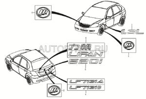 ЭМБЛЕМА ОБЛИЦОВКИ РАДИАТОРА LF SMILY, SMILY NEW lca3921012a2 Lifan