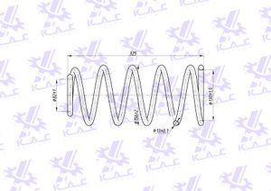 Пружина подвески передней Ford C-MAX II/C-MAX II двигатель 1.0 /1.6 Ti  2012-2015 kac13471p Kac