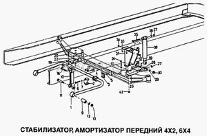 Кронштейн перед. амортизатора нижний в сборе Howo 199100680065+199012680025 199012680025 Howo