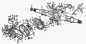 Стакан подш-ка проходного вала среднего моста STEYR 199014320141 199014320141 Howo