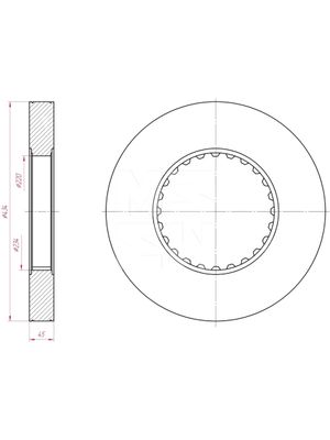 Диск тормозной Volvo о.н.3092710 невентилируемый (M2000005)