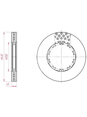 Диск тормозной DAF о.н.1387439 (M2000069)