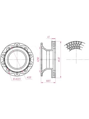 Диск тормозной Schmitz о.н. 017870 (M2000154)