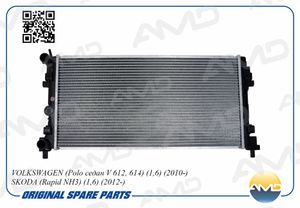 Радиатор охлаждения двигателя VAG POLO/RAPID 10- 1.6 мкпп/акпп AMDR332 AMD
