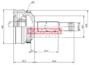 Шарнирный комплект, приводной вал