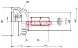 Шарнирный комплект, приводной вал