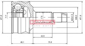 Шарнирный комплект, приводной вал
