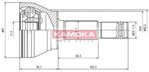 Шарнирный комплект, приводной вал