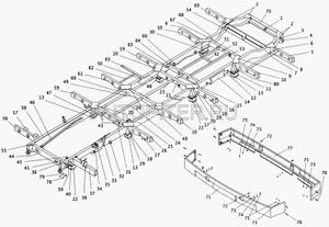 Кронштейн крепл.балки амортизаторов задний 32055101174 Паз