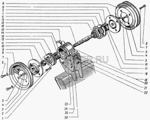 Ролик натяжной ПАЗ Г53,3307 (ЗмЗ), шт 53130808012 Паз