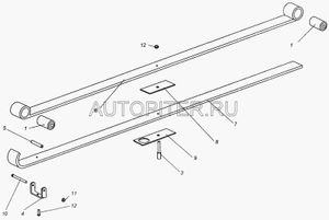 Шарнир рессоры сайлентблок МАЗ-4370 резинометаллический с/обр 43702902230 Маз