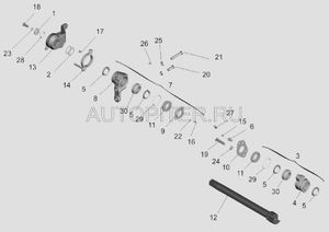 Рычаг тормоза трещетка МАЗ регулир. правый кривой, 25 шлиц узк. шл автомат, эвольвент 543213502136 Маз