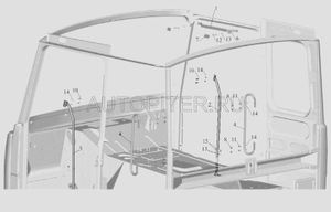 Поручень кабины МАЗ передний правый (ОАО МАЗ) 54327-8202050 543278202050 Маз
