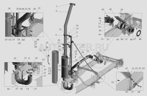 Кронштейн трубы приемной н/о на Маз ОАО МАЗ 5440101203098 Маз