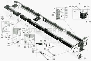 Кронштейн упора 5516-8510127 МАЗ 55168510127 Маз