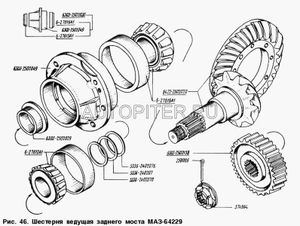 Шестерня редукторная ведомая ( 28 зуб.) МАЗ 6303-2502158 D=60 63032502158 Маз
