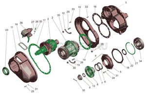 Механизм МАЗ блокировки полуоси среднего моста ОАО МАЗ 64221-2509010 642212509010 Маз