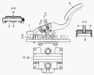 площадка ГТК (пластина опорная) 100351410810 Камаз