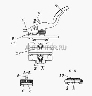 площадка ГТК (пластина опорная) 100351410810 Камаз
