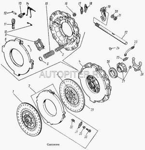 Диск сцепления нажимной КАМАЗ КПП 142-152 1421601090 Камаз