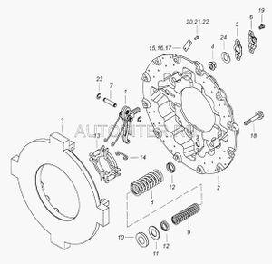 Диск сцепления нажимной КАМАЗ КПП 142-152 1421601090 Камаз
