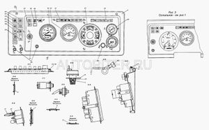 Комбинация приборов КамАЗ,МАЗ-54321,54325,36422,УРАЛ 24В (Релком) 283801 Камаз