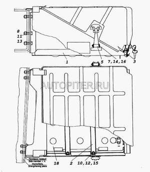 Ручка крышки АКБ Евро / БРТ 43108047013 Камаз