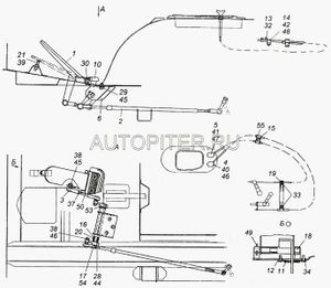Тяга ф6 L=1100; в оплетке с рукояткой, ручного останова двигателя 5320-1108130-02 КАМАЗ-УВК 5320110813002 Камаз