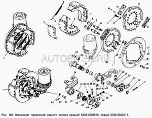 Ролик тормозных колодок 5320-3501107/109  с осью ОАО (Камаз) 53203501107 Камаз