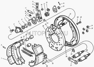 Ролик тормозных колодок 5320-3501107/109  с осью ОАО (Камаз) 53203501107 Камаз