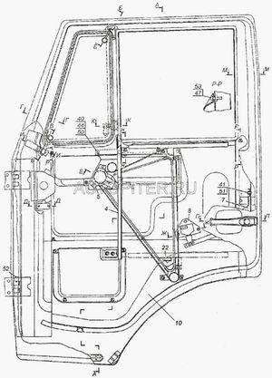 Стекло форточки КАМАЗ левое в сборе ОАО КАМАЗ 5320610305101 Камаз
