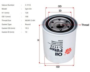 Фильтр масл. Sakura C1112
