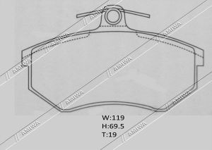 Колодки тормозные дисковые передние VW GOLF PASSAT