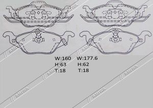 Колодки тормозные дисковые задние OPEL Astra G 980