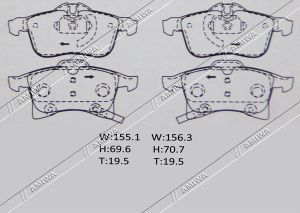Колодки тормозные дисковые передние OPEL ASTRA