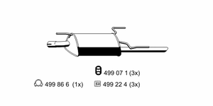 Глушитель выхлопных газов конечный