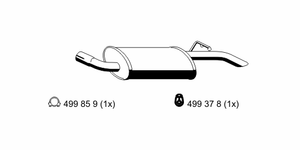 Глушитель выхлопных газов конечный
