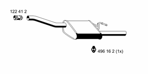 Глушитель выхлопных газов конечный