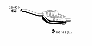 Глушитель выхлопных газов конечный