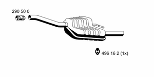 Глушитель выхлопных газов конечный