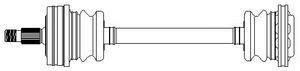 Полуось (привод в сборе) для Mercedes Benz W201 1982-1993 17-0215 Metelli