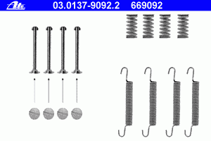 К-кт установочный колодок ручных для Opel Vectra B 1999-2002 03.0137-9092.2 Ate