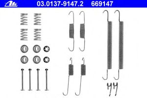К-кт установочный задних колодок для BMW 3-серия E36 1991-1998 03.0137-9147.2 Ate