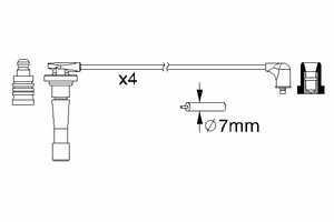 Провода высокого напряж. к-кт для Honda CR-V 1996-2002 0 986 357 150 Bosch